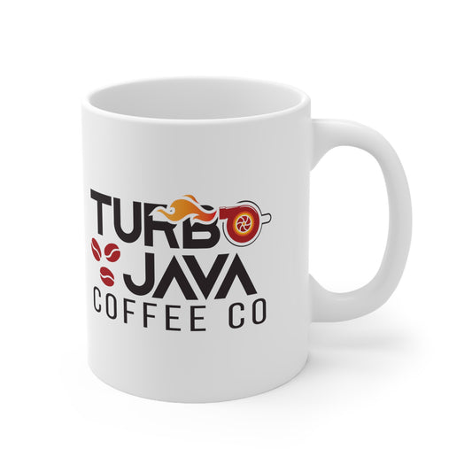Turbo Java Ceramic Mug - 11 oz. (White)