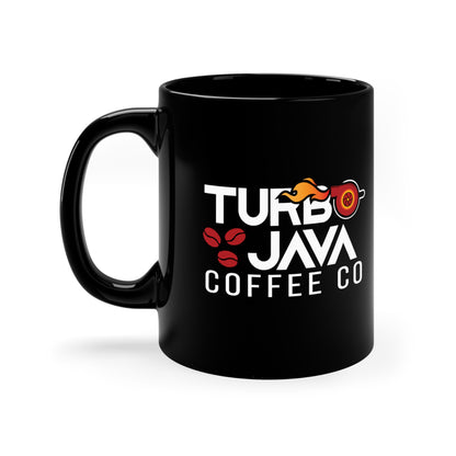 Turbo Java Ceramic Coffee Mug - 11 oz. (Black)