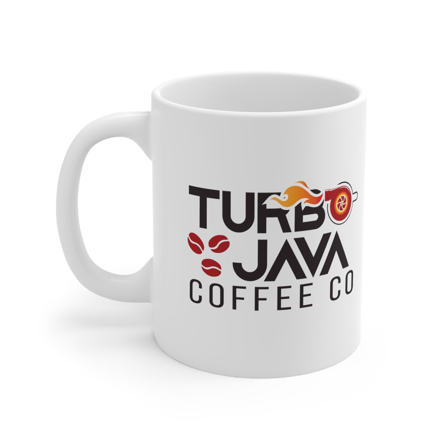 Turbo Java Ceramic Mug - 11 oz. (White)